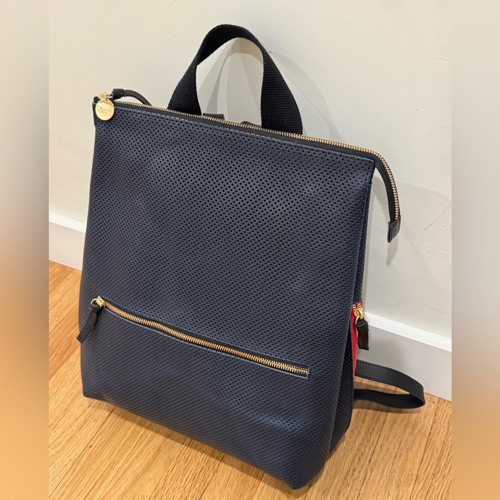 Clare V NEW Navy Perforated Remi Backpack
